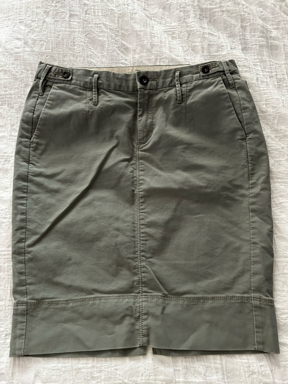 Classic Olive Green Pencil Skirt for Women